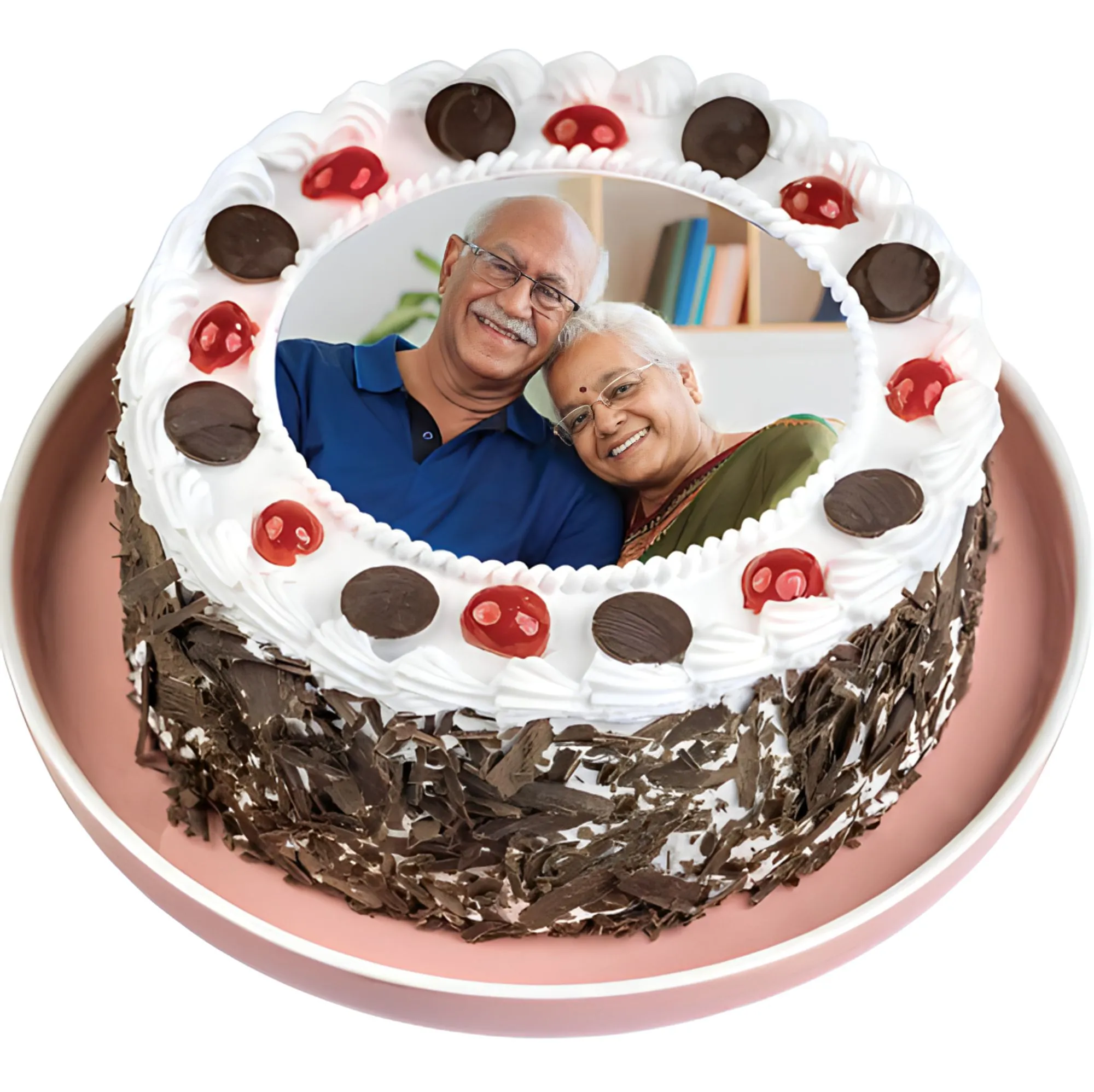 Round Black Forest Photo Cake