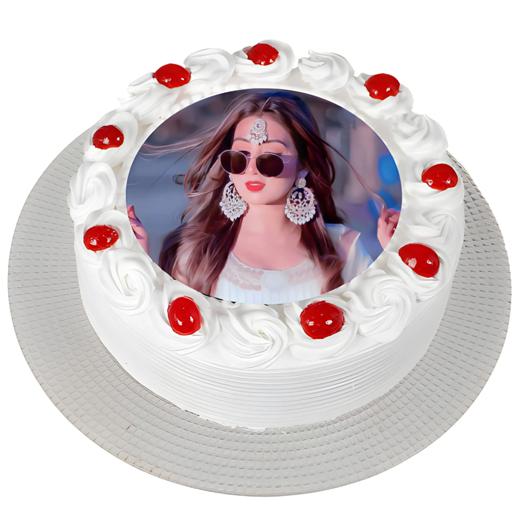 Round Pineapple Photo Cake