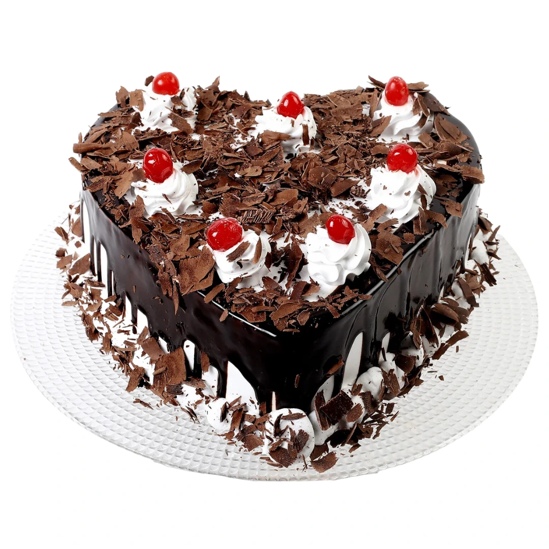 Black Forest Heart Shape Cake
