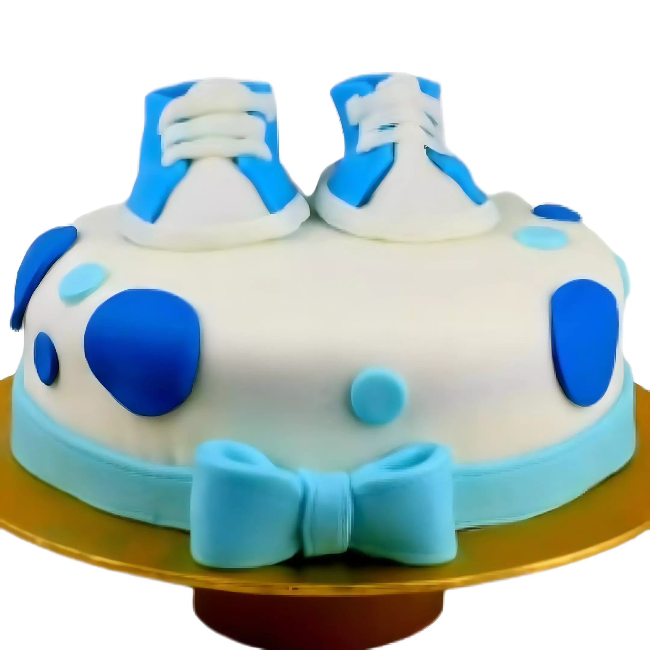 Blue Baby Shoes Truffle Cake