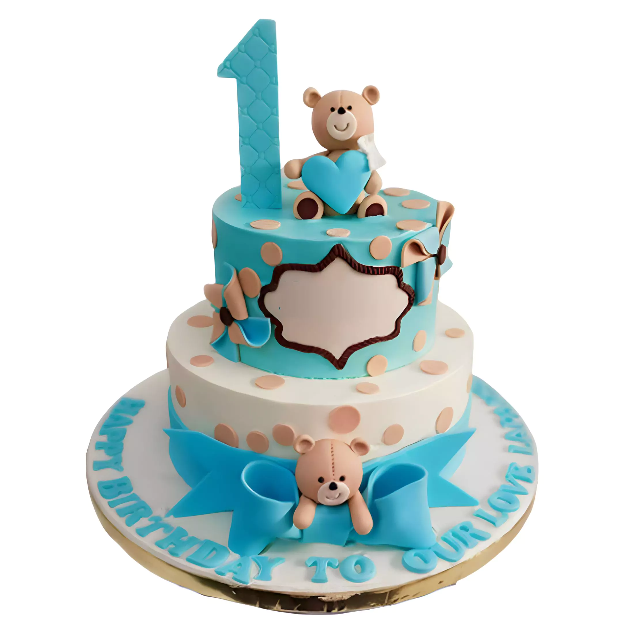 Teddy Bear 2 Tier Truffle Cake