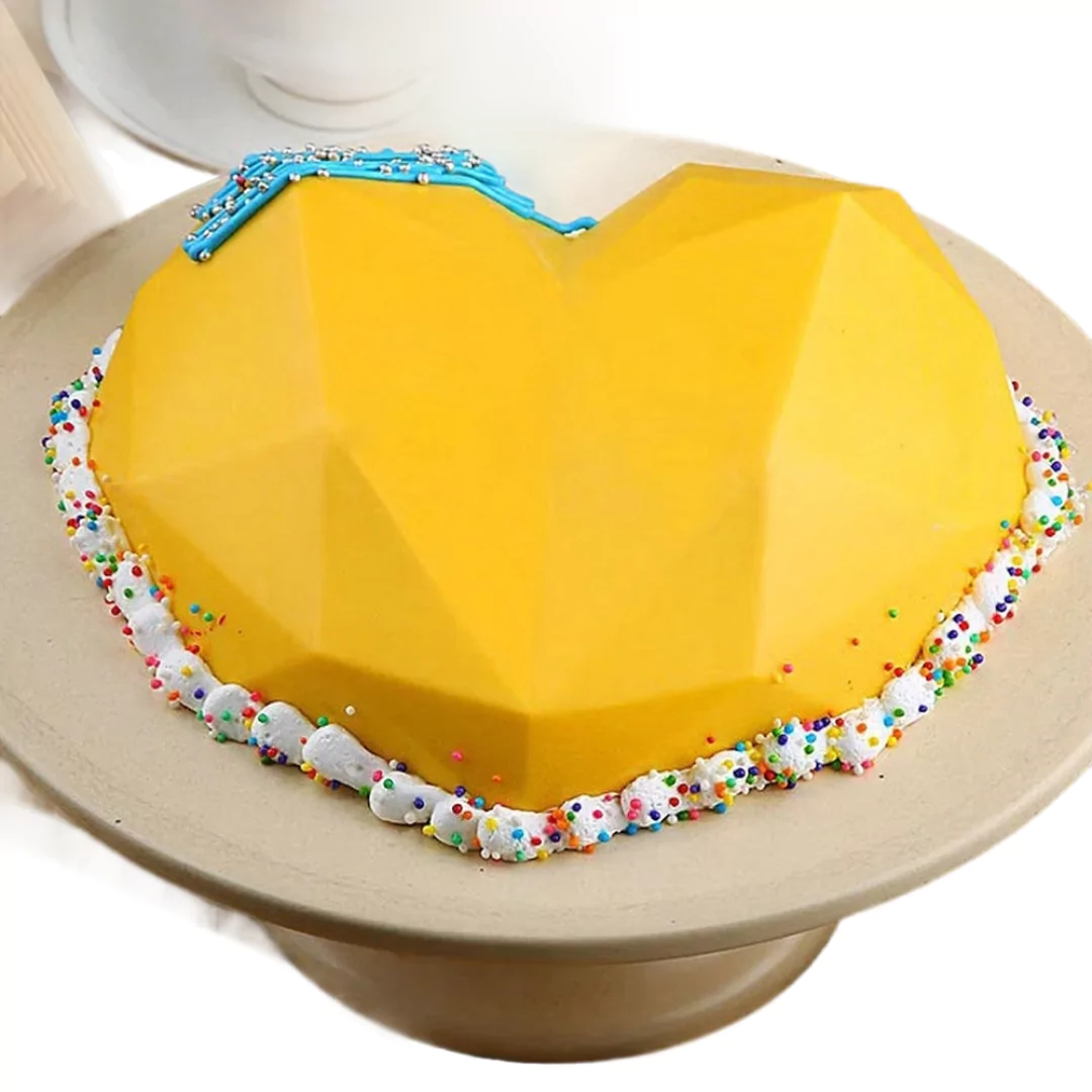 Pineapple Heart Shaped Pinata Cake