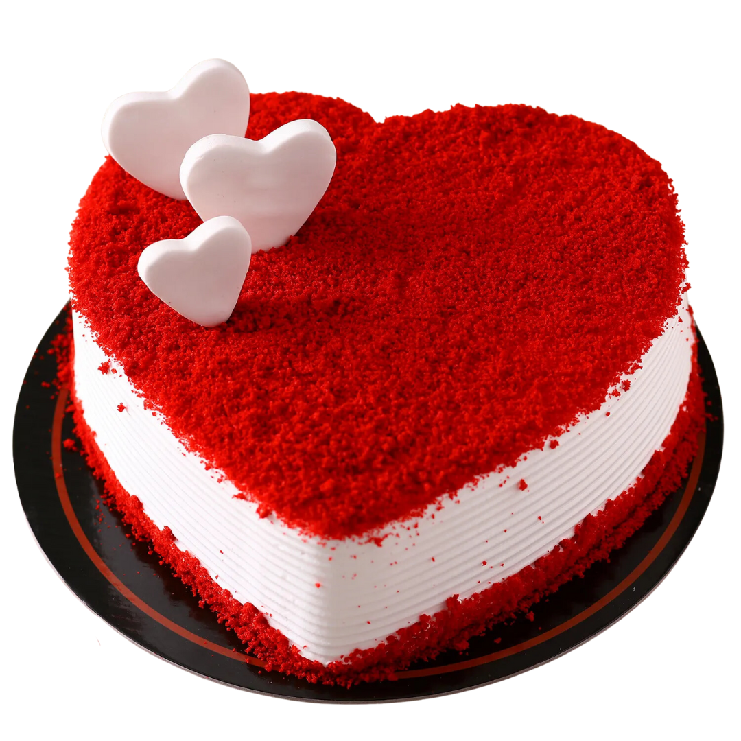 Sweet Red Heart Velvet Cake