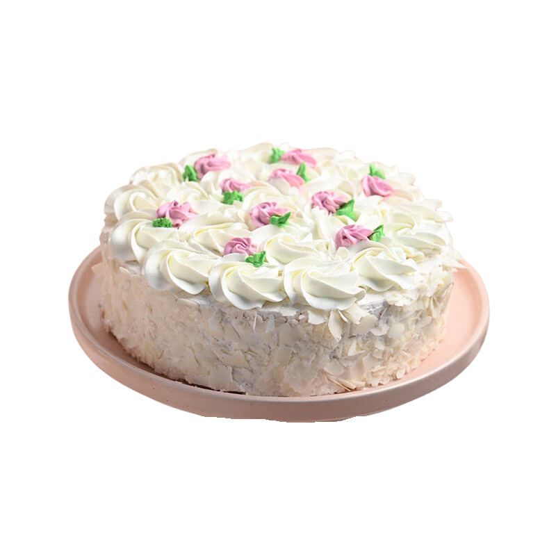 Floral White Forest Cake