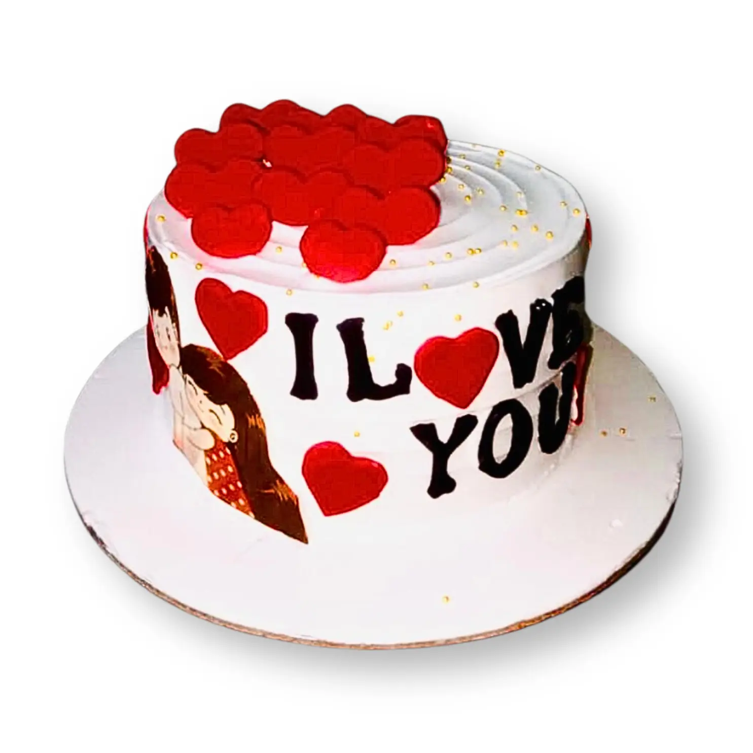 I Love U Theme Cake