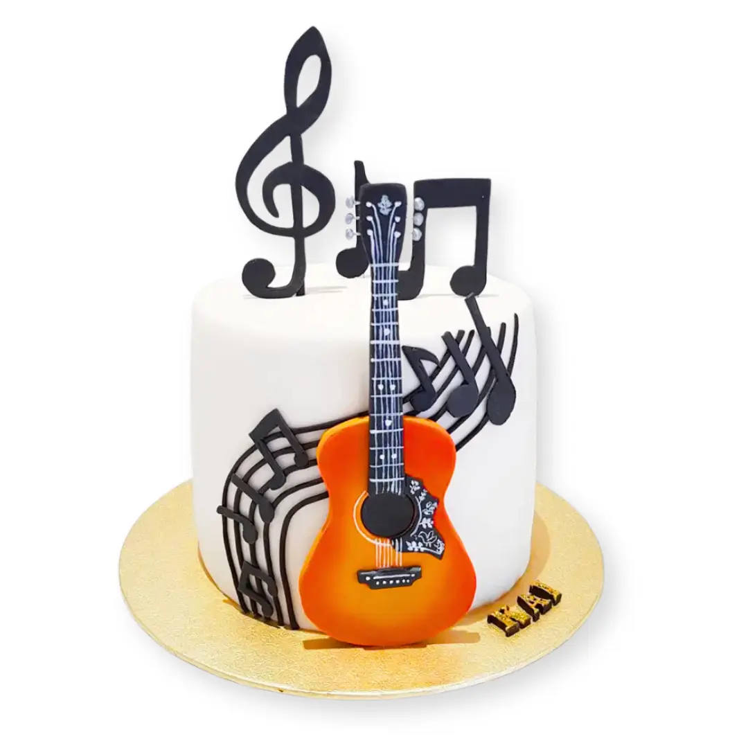 Guitar Theme Cake