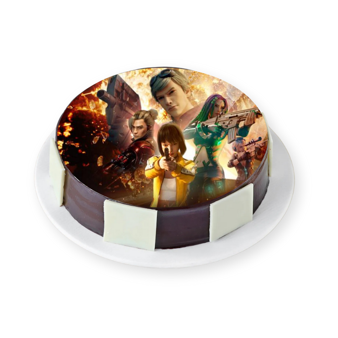 Free Fire Photo Cake