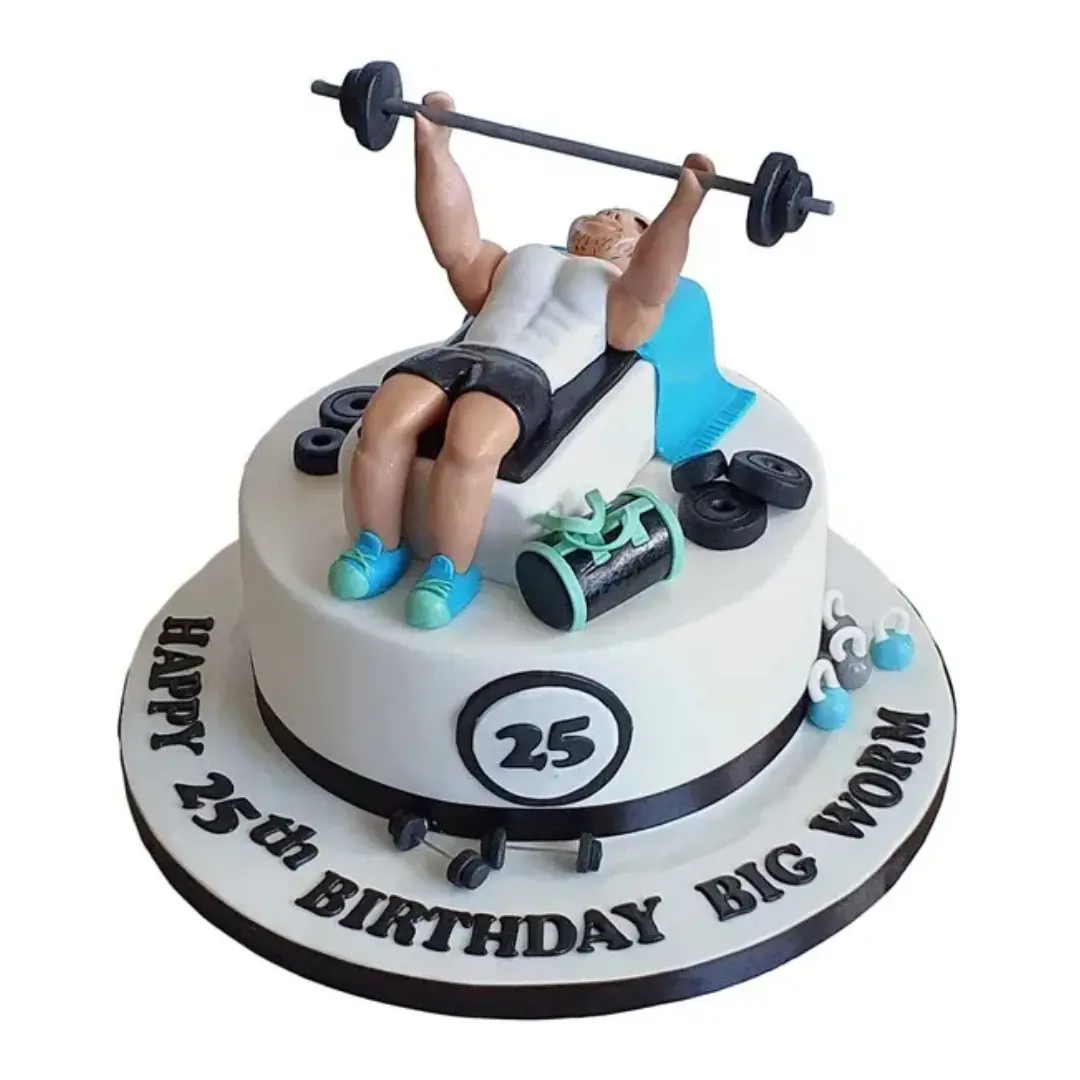 Bench Press Theme Cake