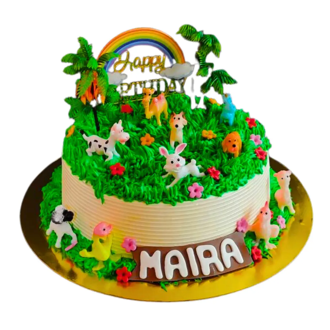 Jungle Theme Birthday Cake