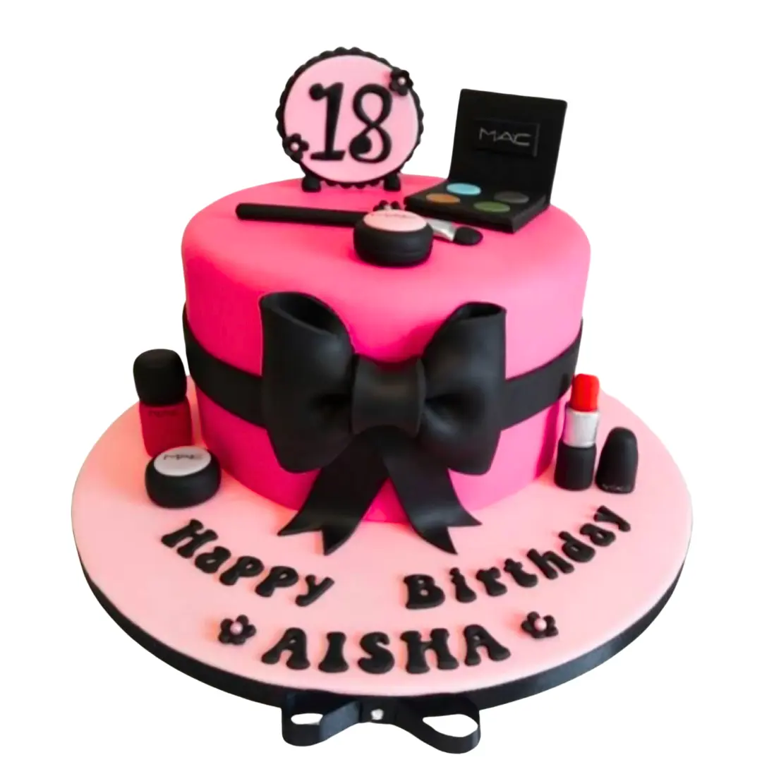 18th Birthday Makeup Cake for Girls