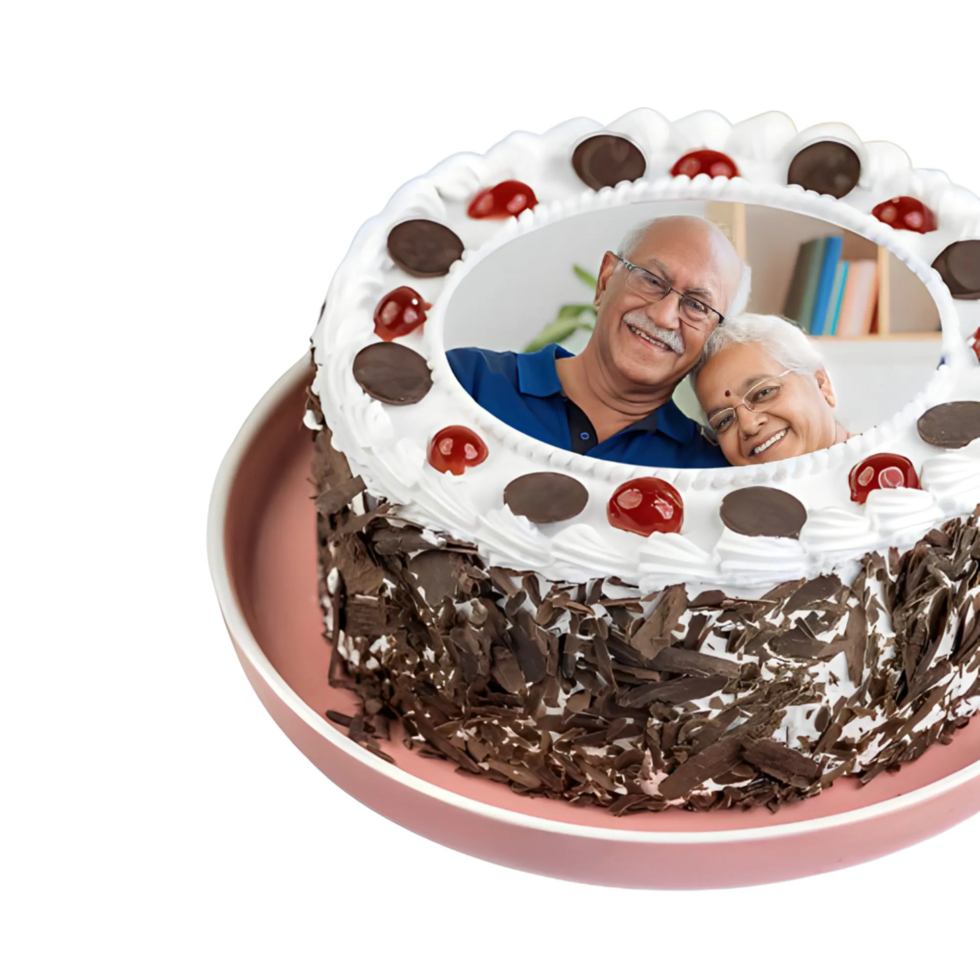 Round Black Forest Photo Cake