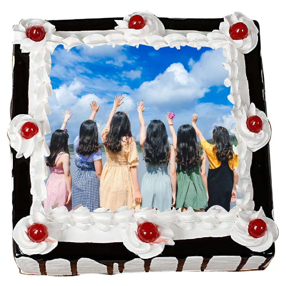 Rectangular Black Forest Photo Cake