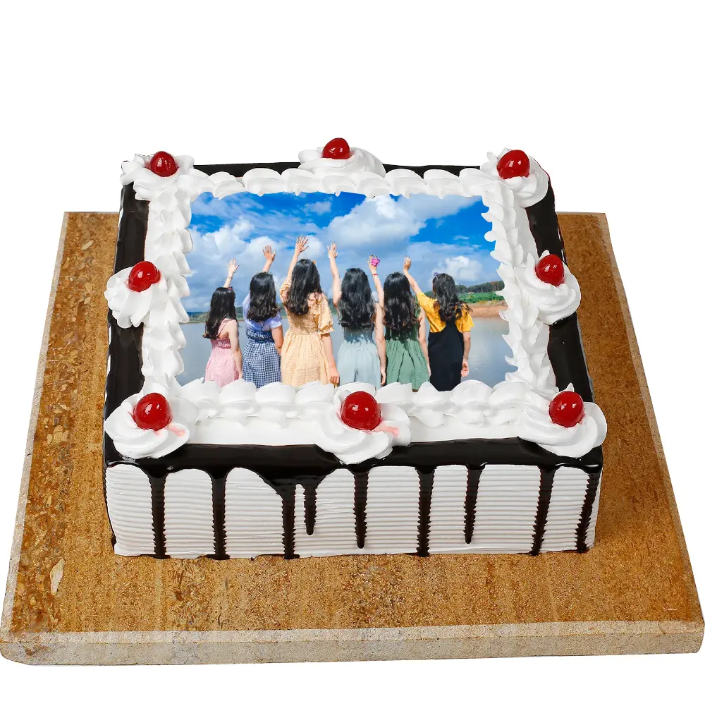 Rectangular Black Forest Photo Cake