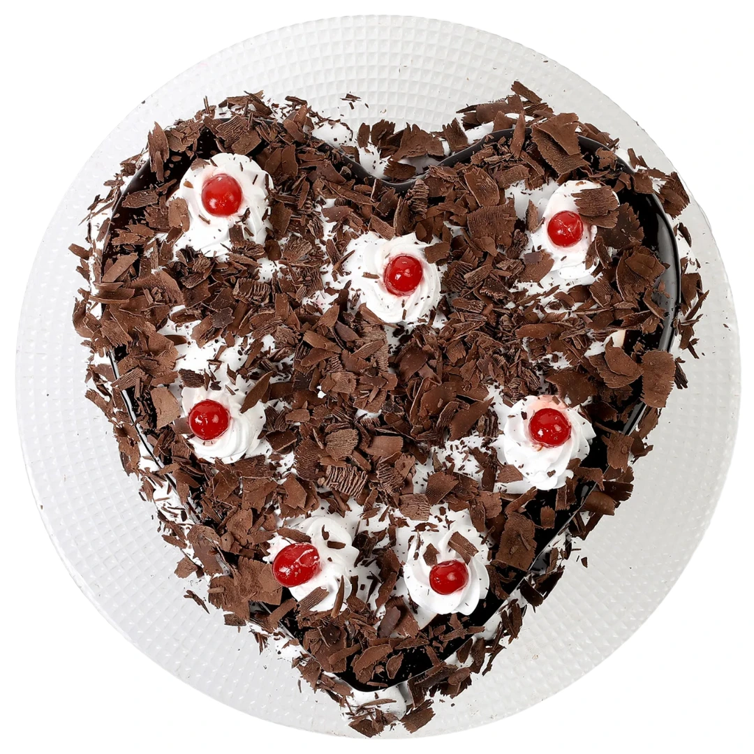 Black Forest Heart Shape Cake