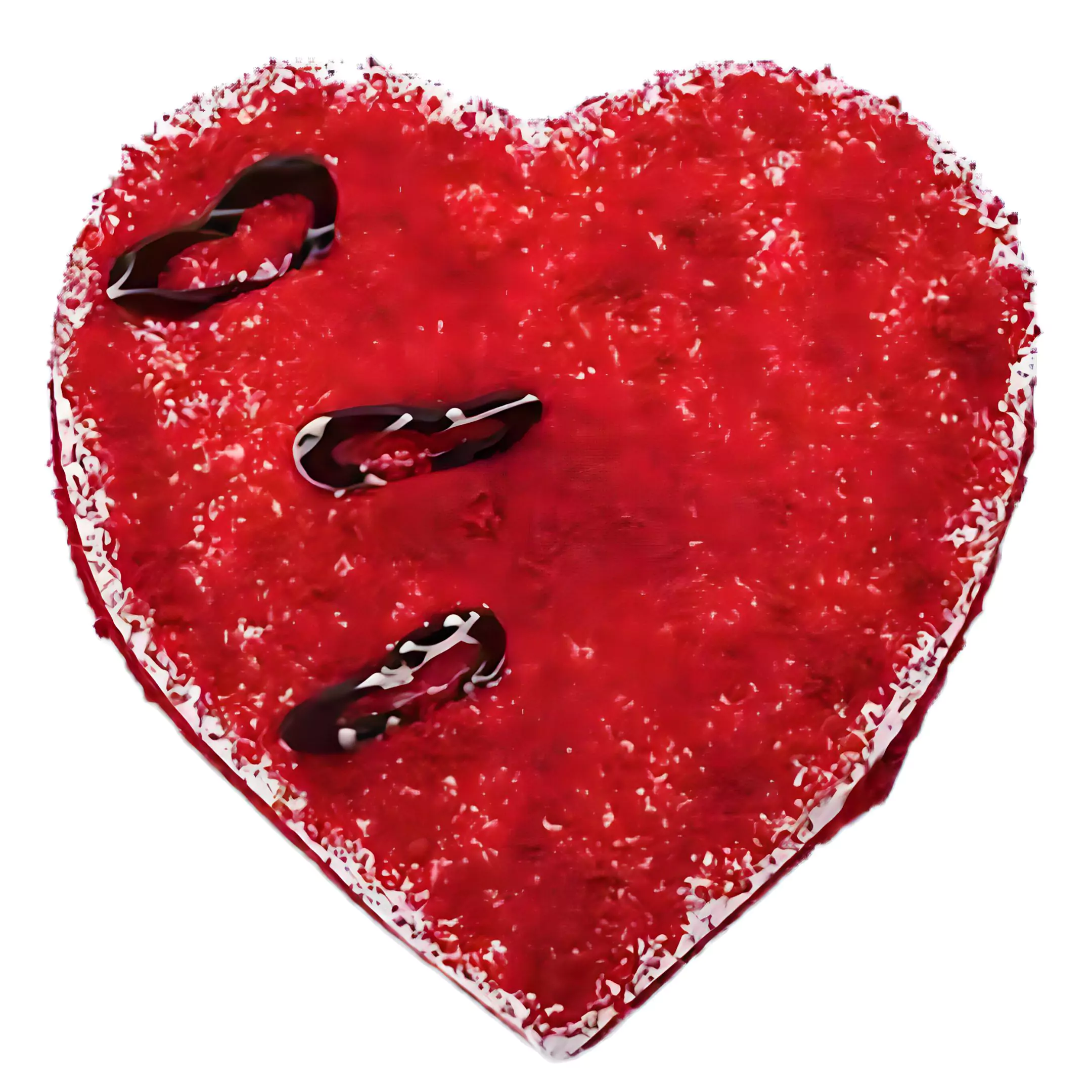 Red Velvet Heart Eggless Cake