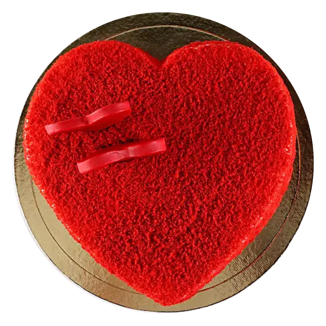 Romantic Red Velvet Heart Cake