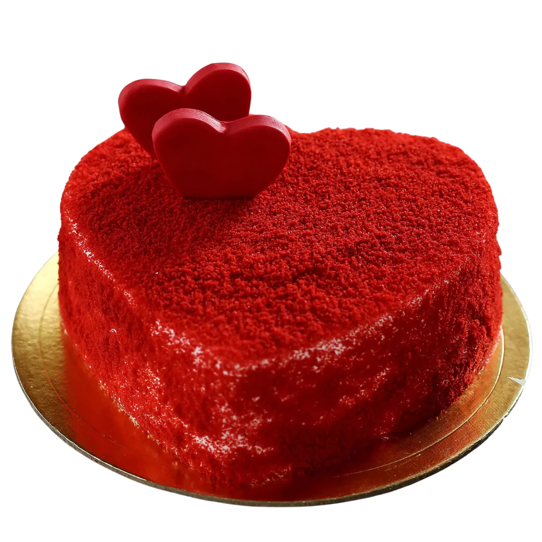 Romantic Red Velvet Heart Cake