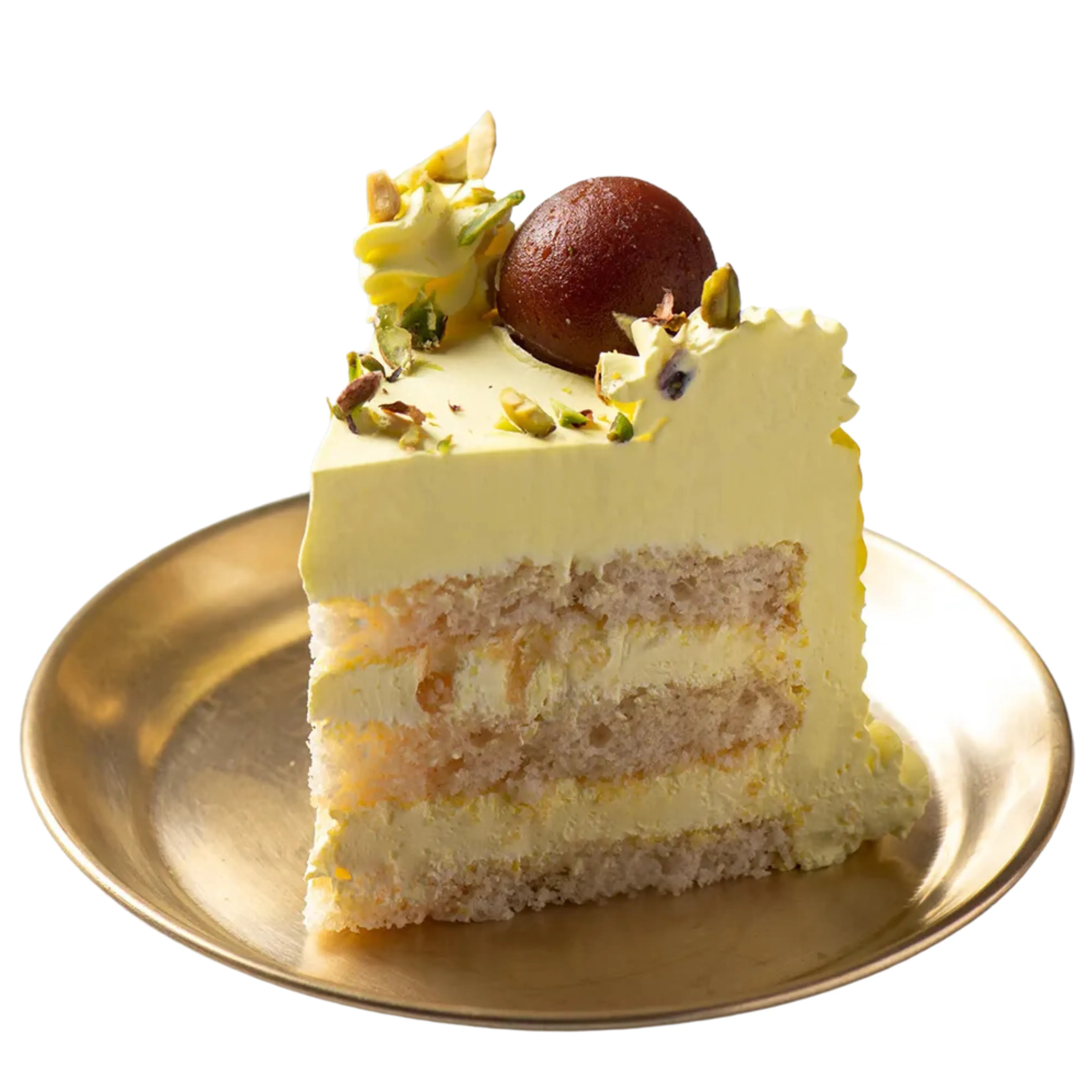 Vanilla Cake With Gulab Jamun