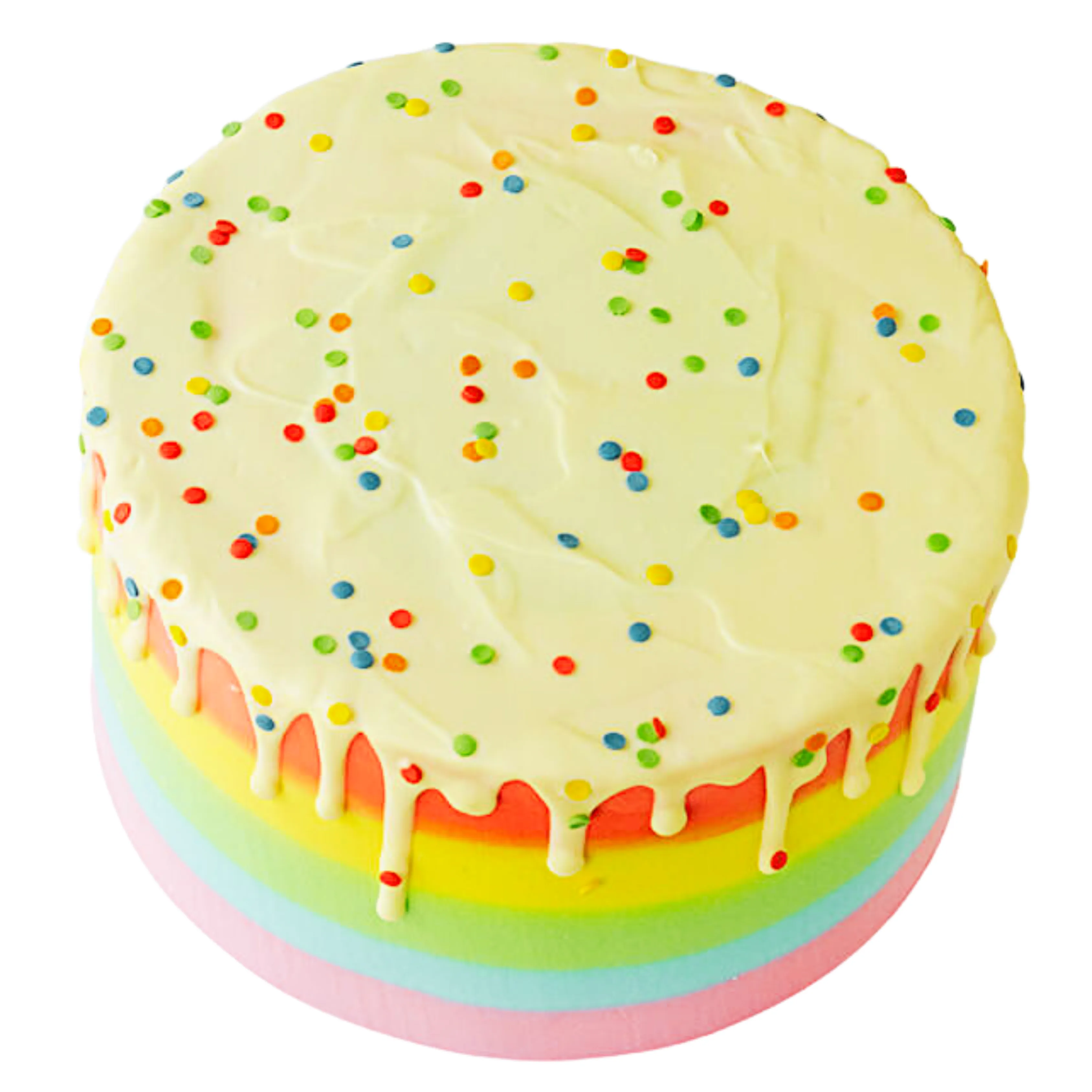 Rainbow Vanilla Cream Cake
