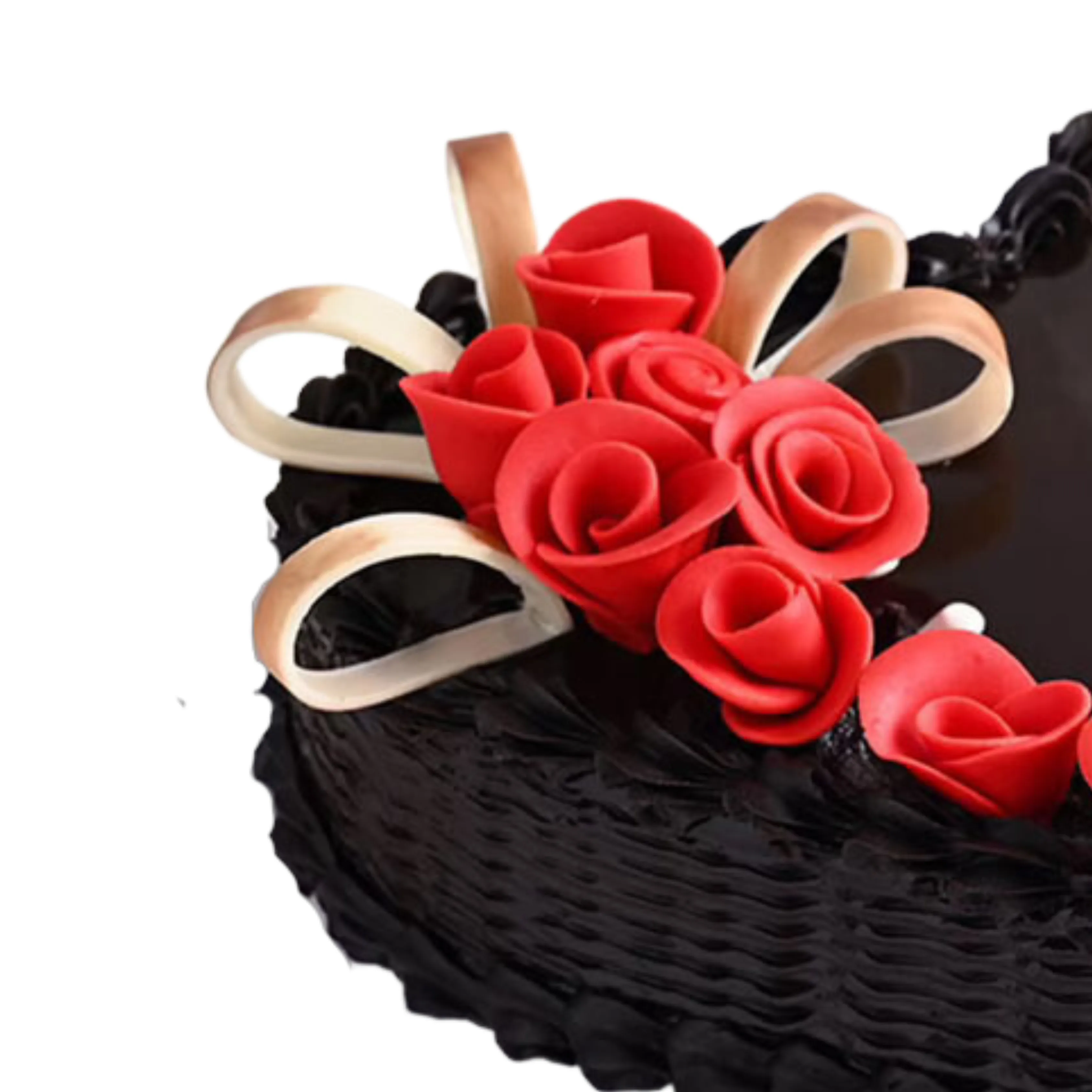 Rose Heart Chocolate Cream Cake