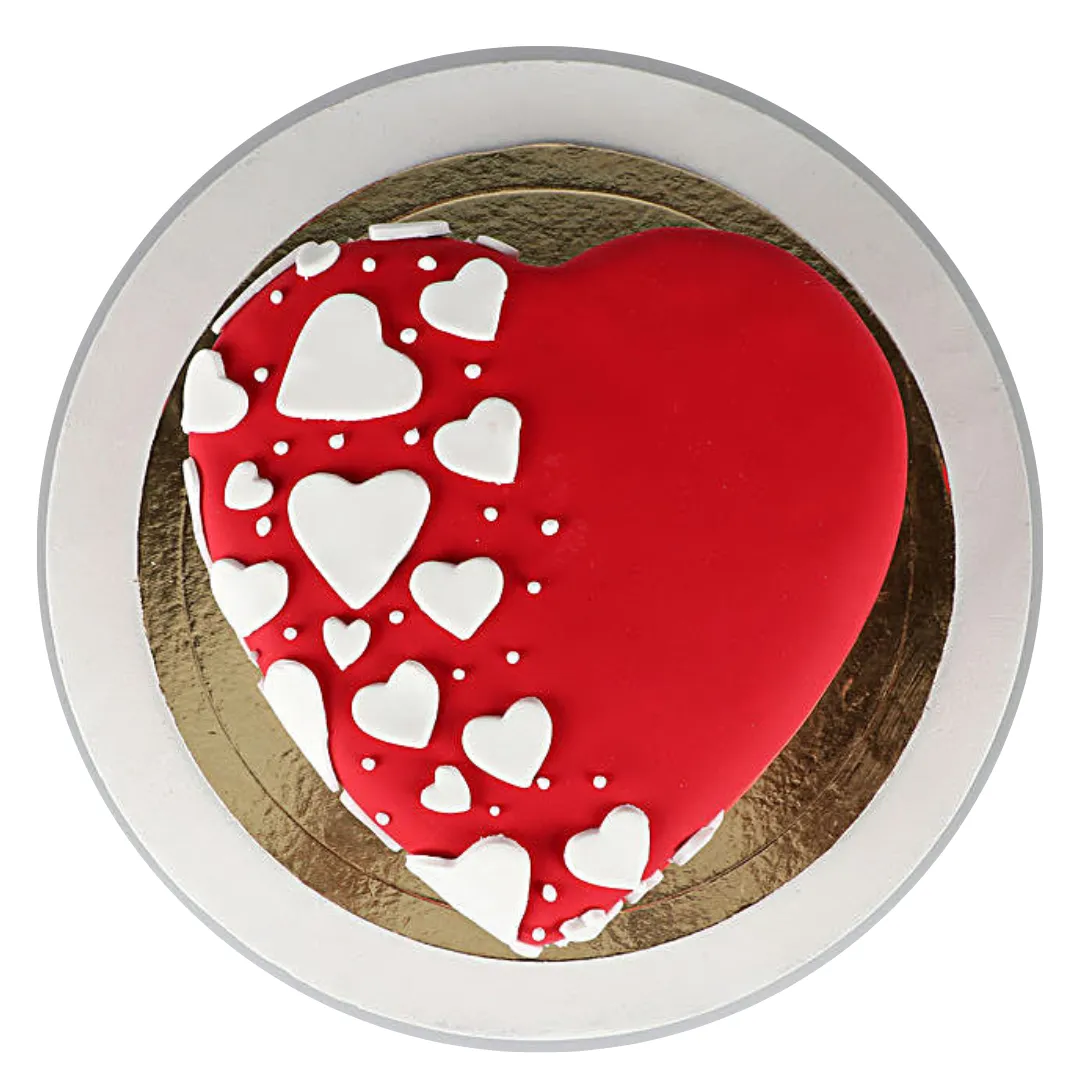 Hearts Truffle Fondant Cake
