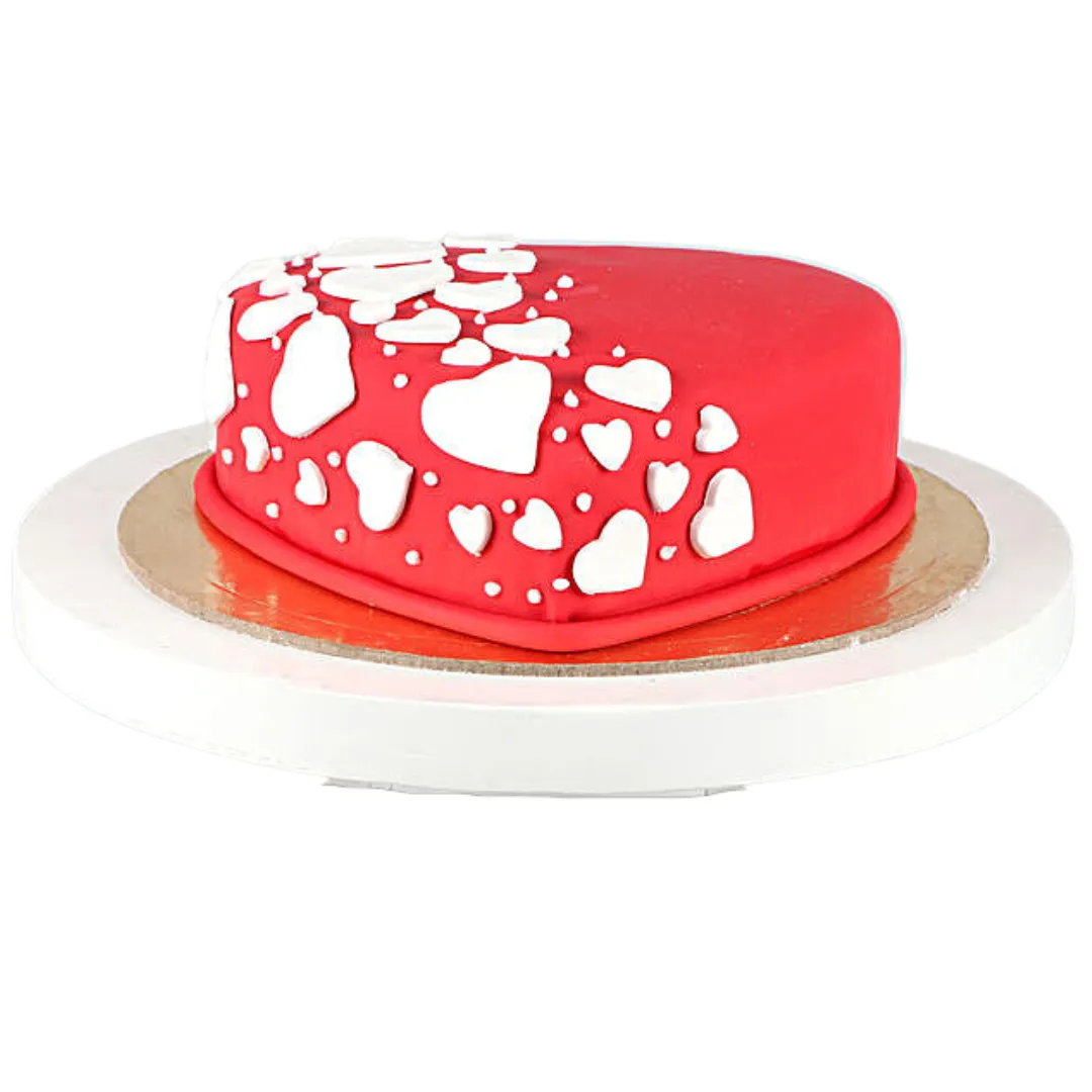 Hearts Truffle Fondant Cake