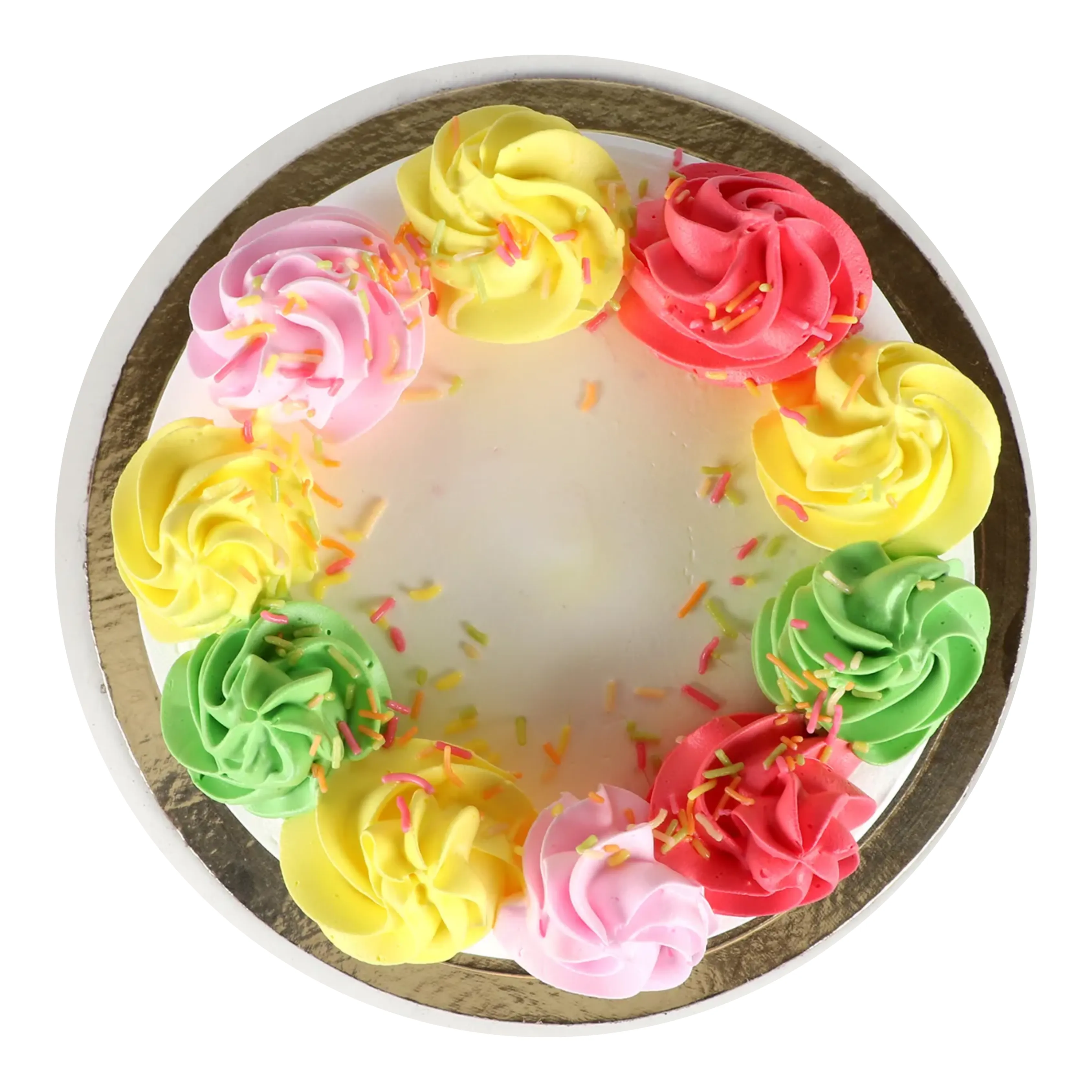 Colourful Flowers 5 Layer Vanilla Cake
