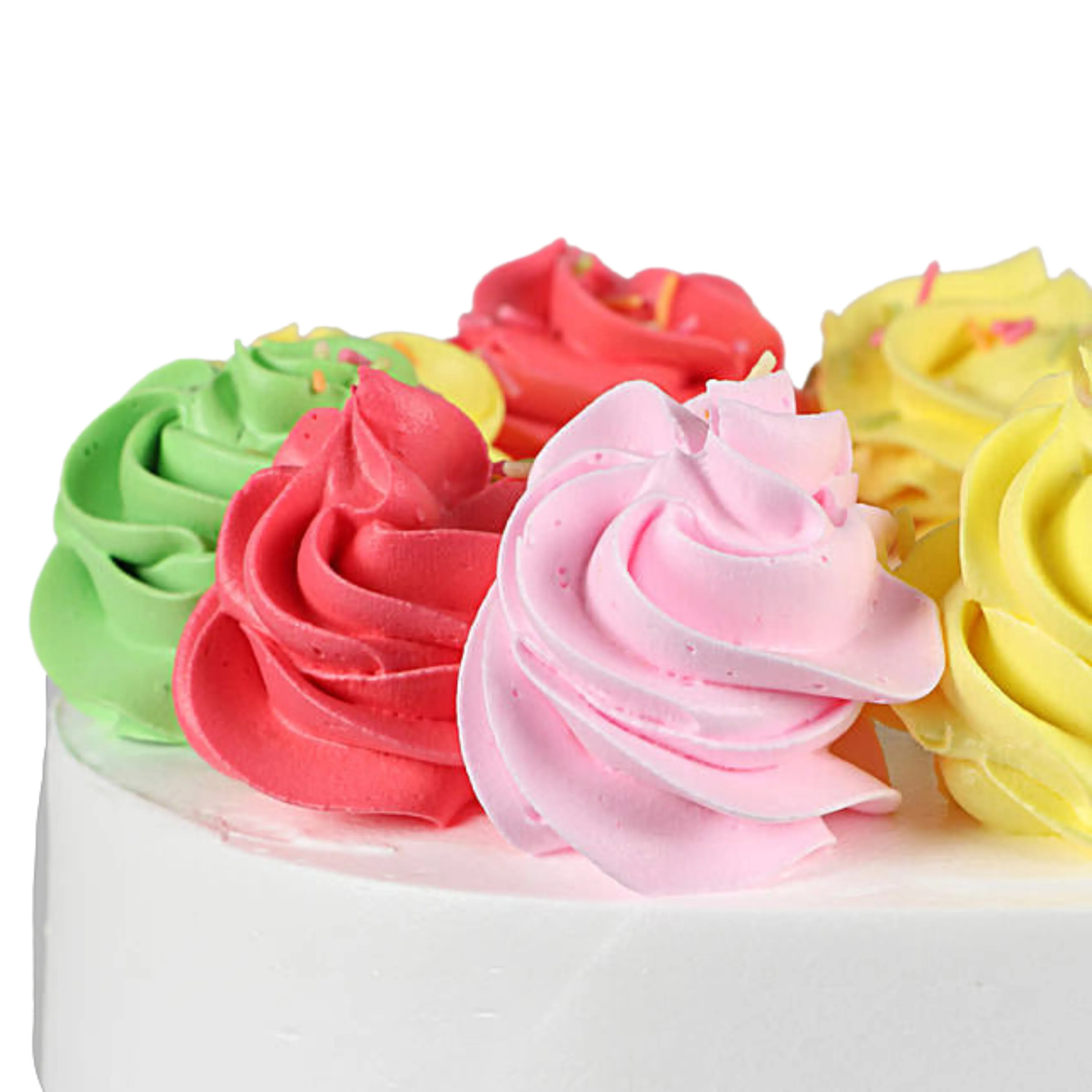Colourful Flowers 5 Layer Vanilla Cake