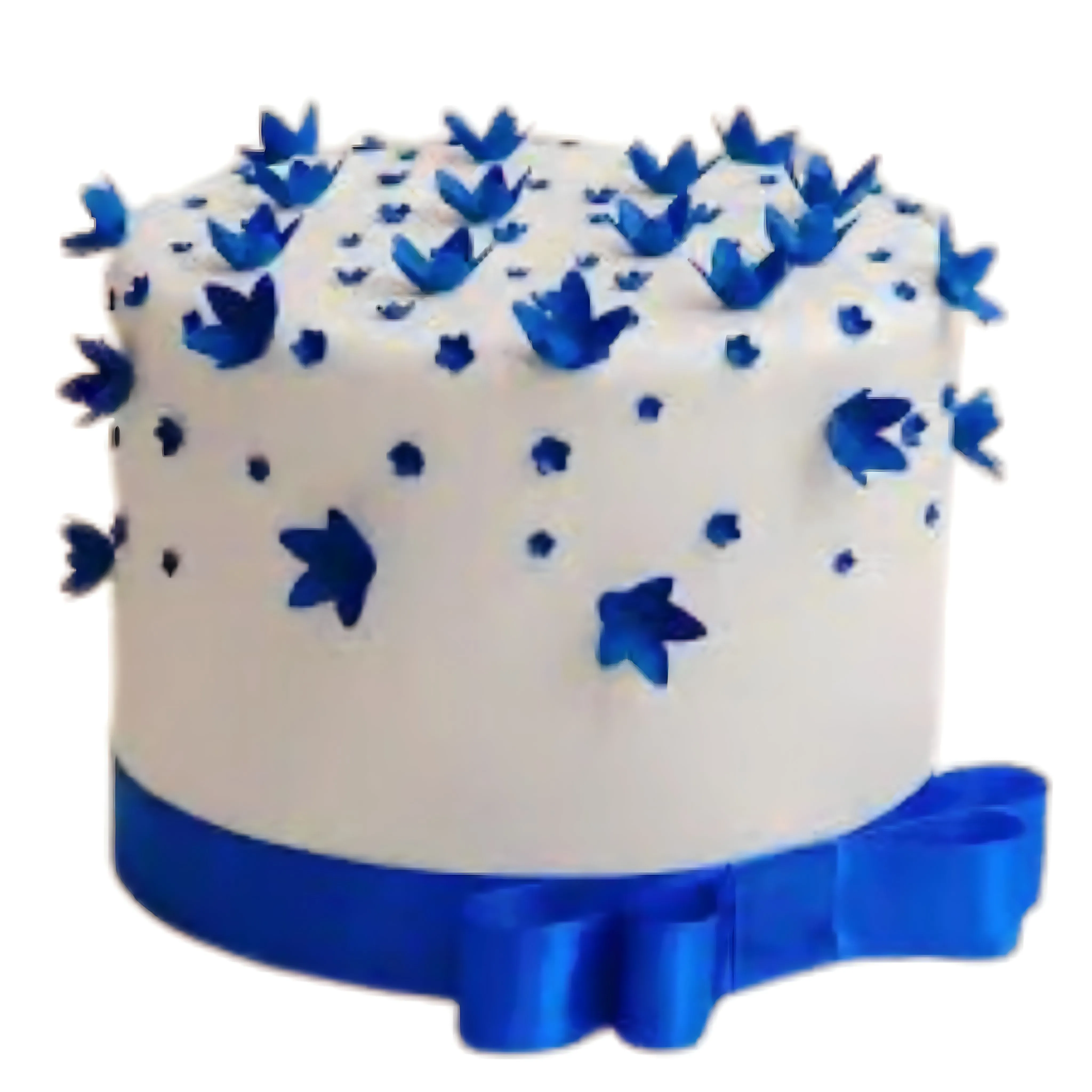 Blue Bow 2 Tier Truffle Cake