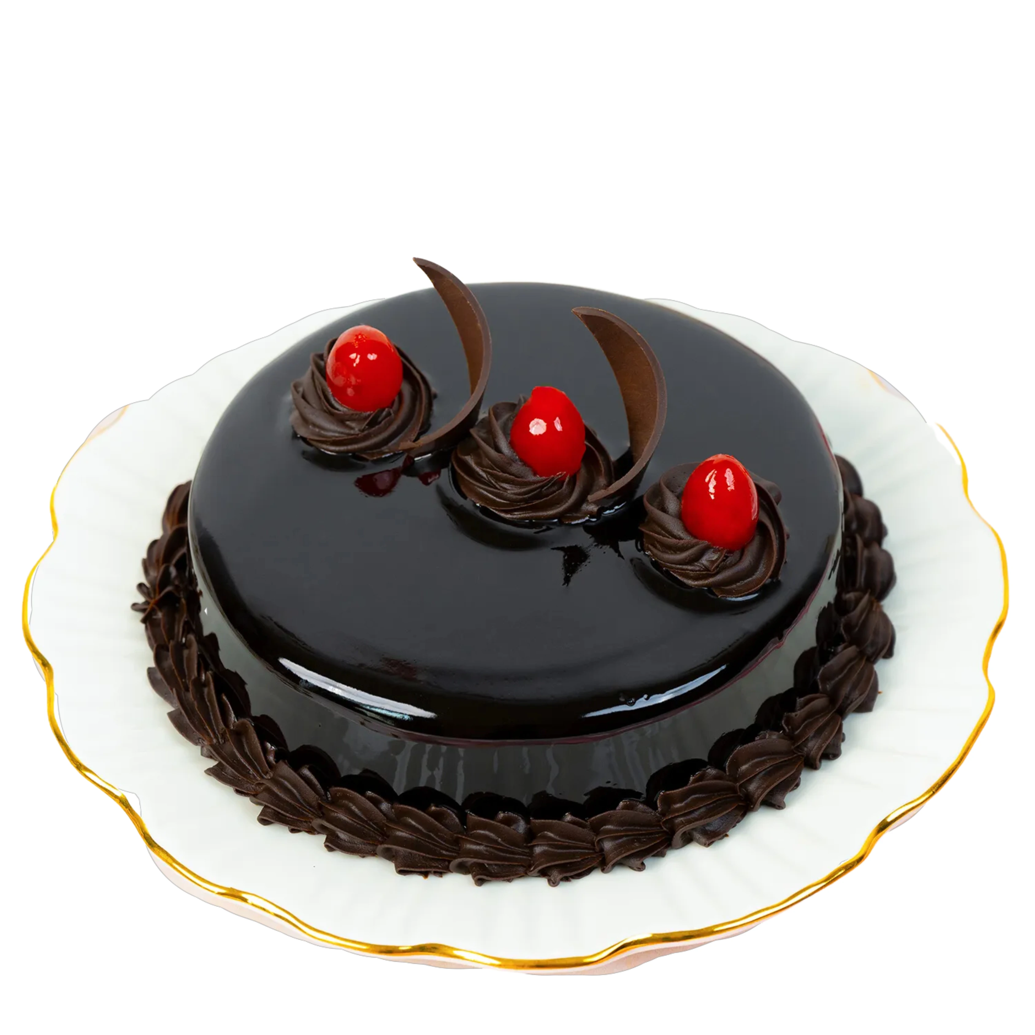 Decorated Chocolate Truffle Birthday Cake