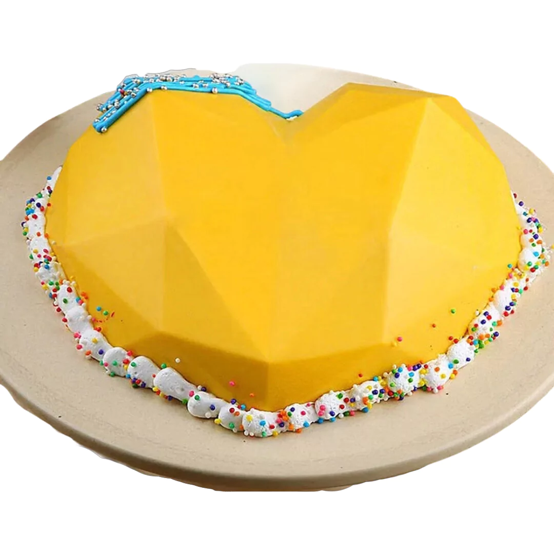 Pineapple Heart Shaped Pinata Cake