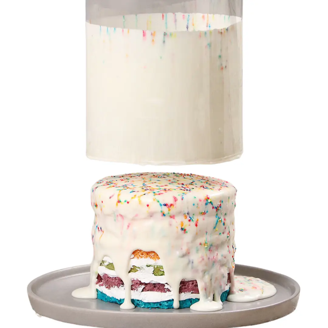 Pull Me Up Rainbow Cake