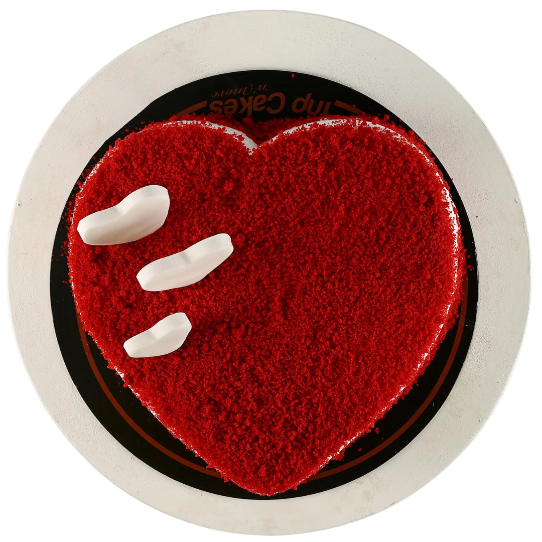 Sweet Red Heart Velvet Cake
