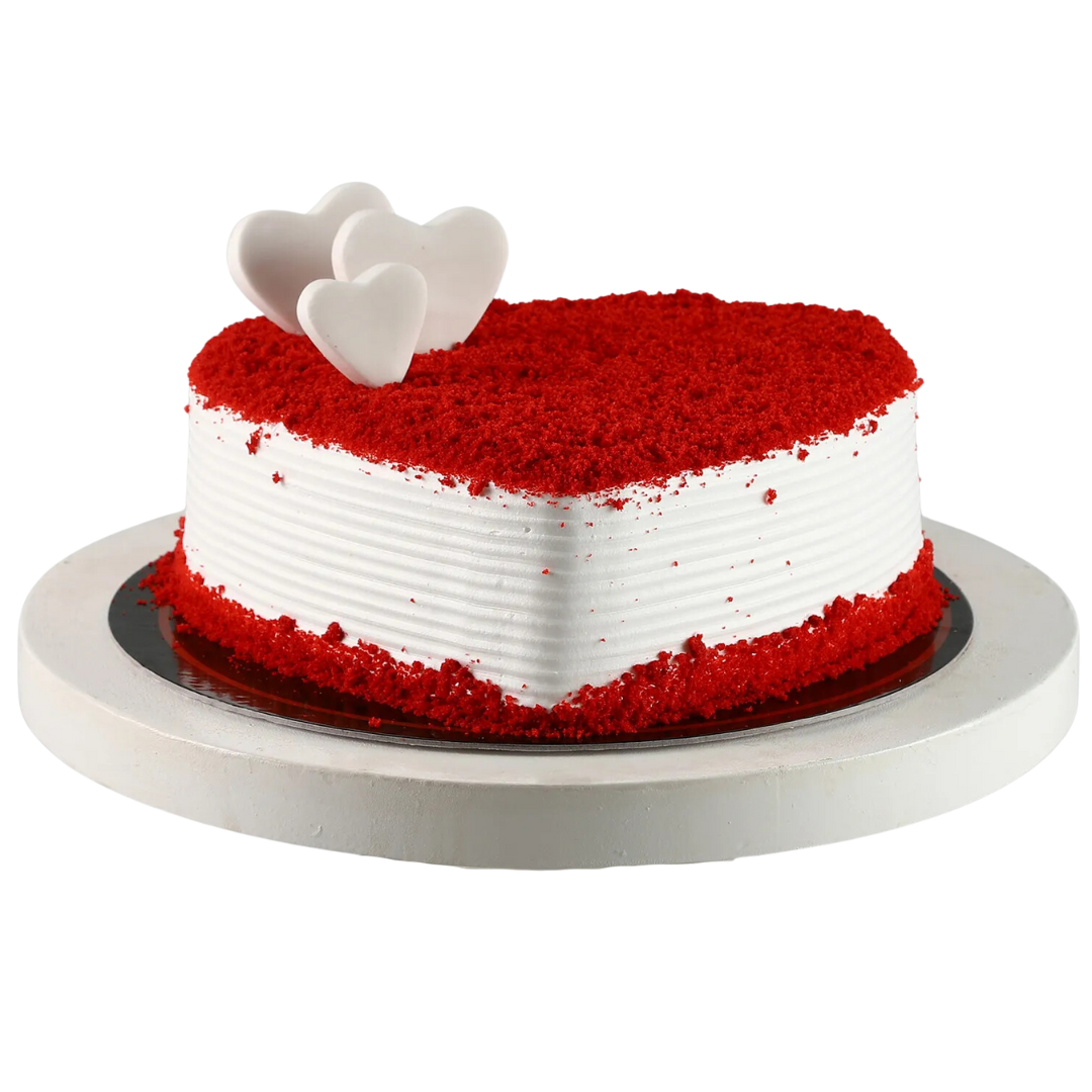 Sweet Red Heart Velvet Cake