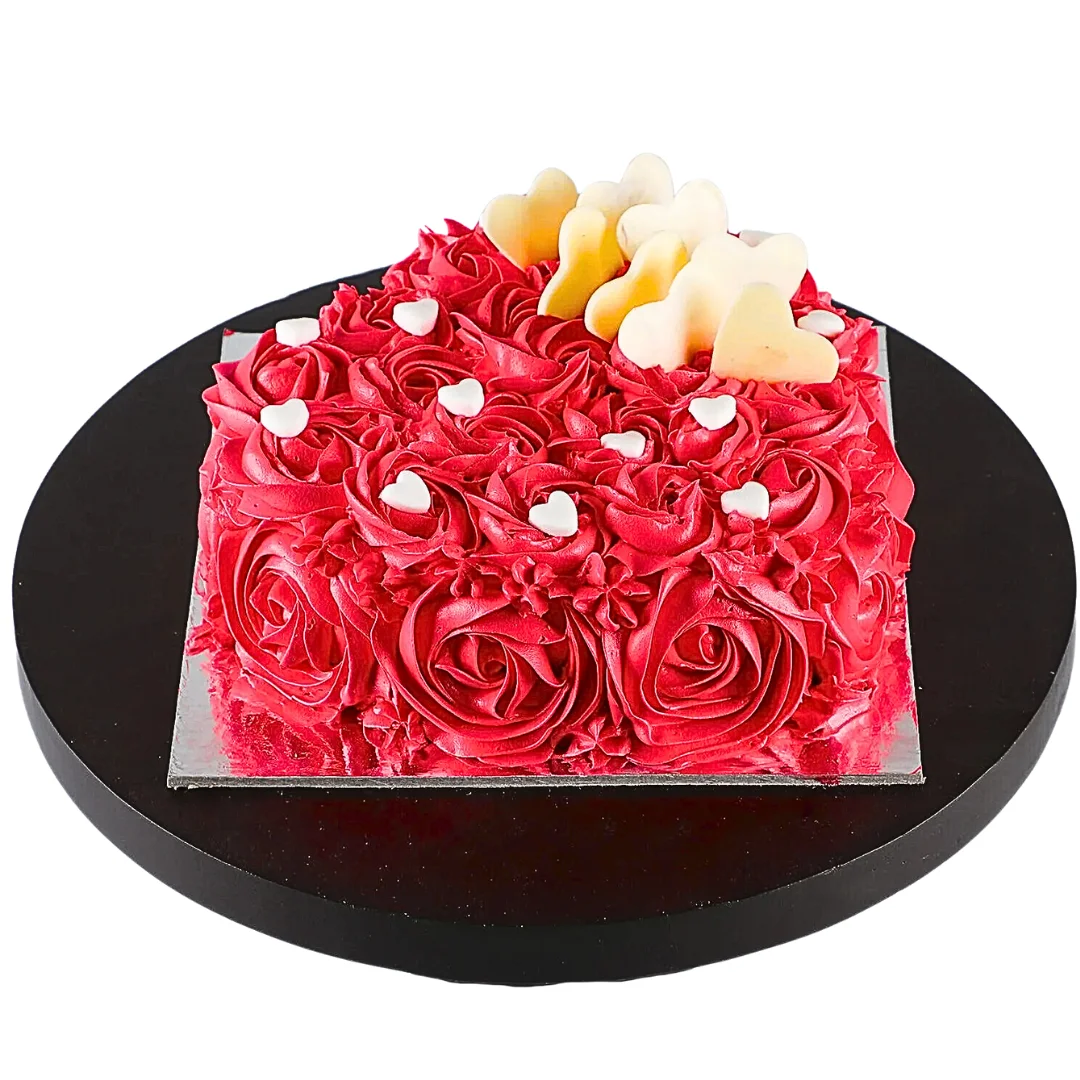 Heart Shaped Rose Cake