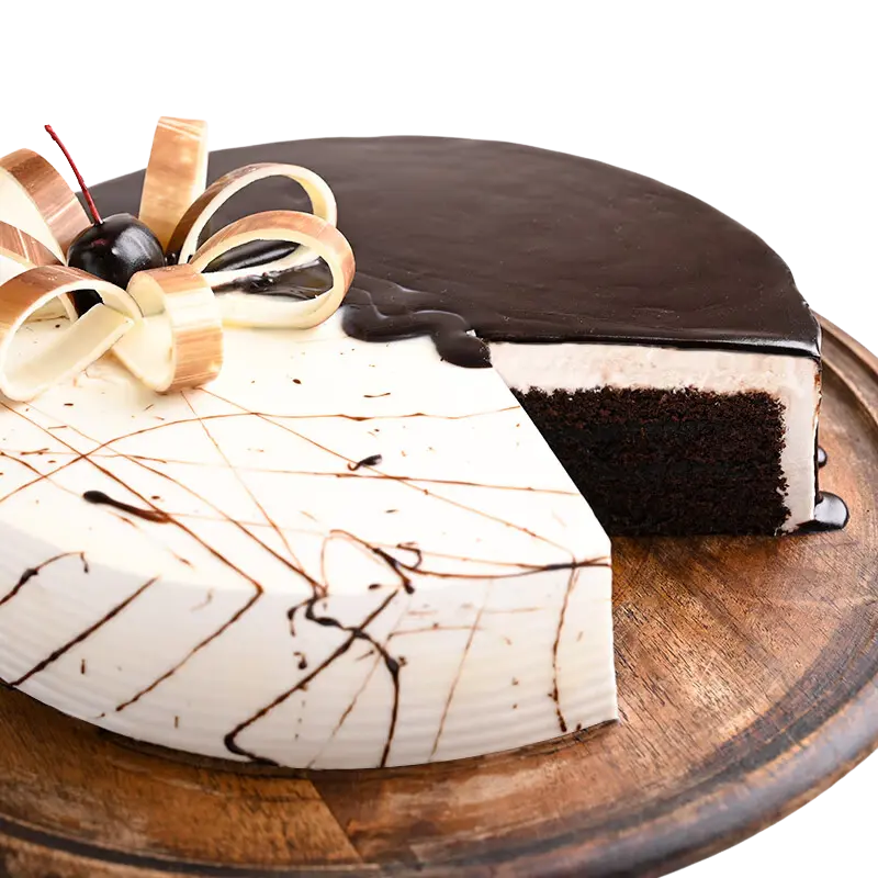 Eggless Choco Vanilla Birthday Cake