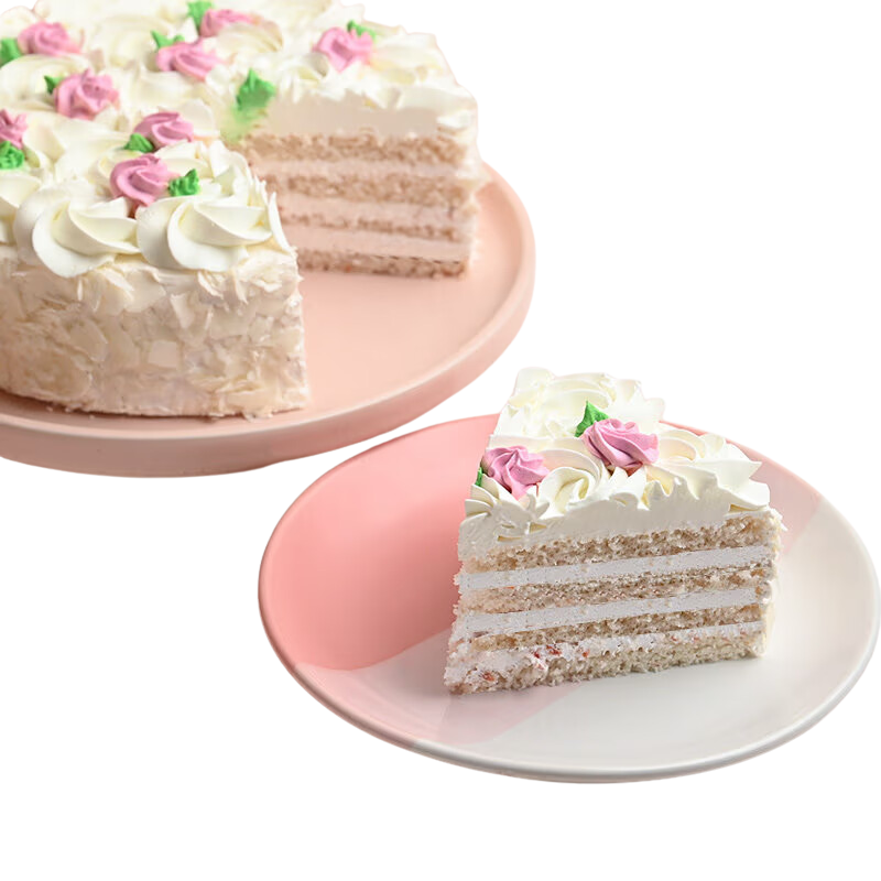 Floral White Forest Cake