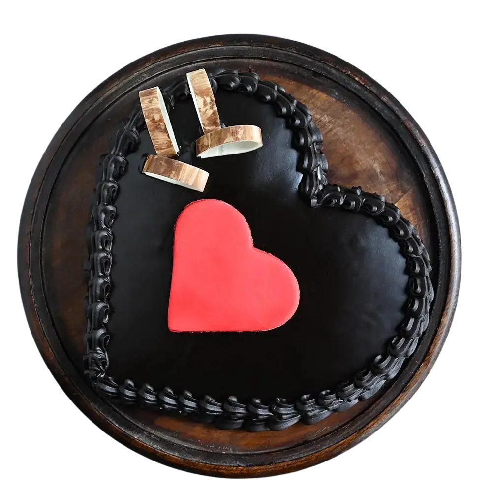 Heart Chocolate Truffle Cake