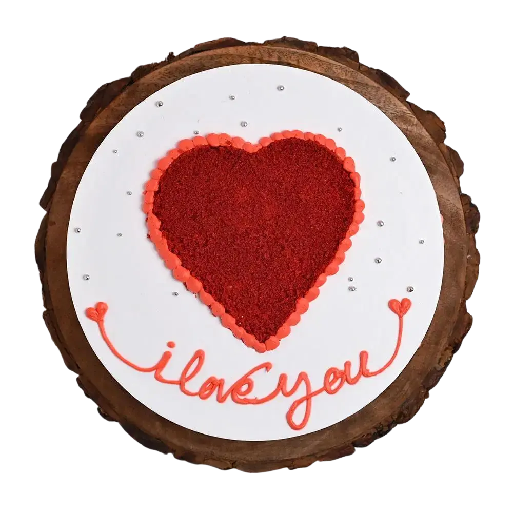 I love You Red Velvet Cake
