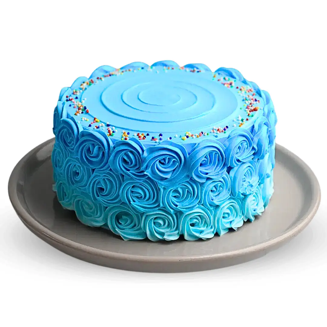 Round Rose Cream Cake