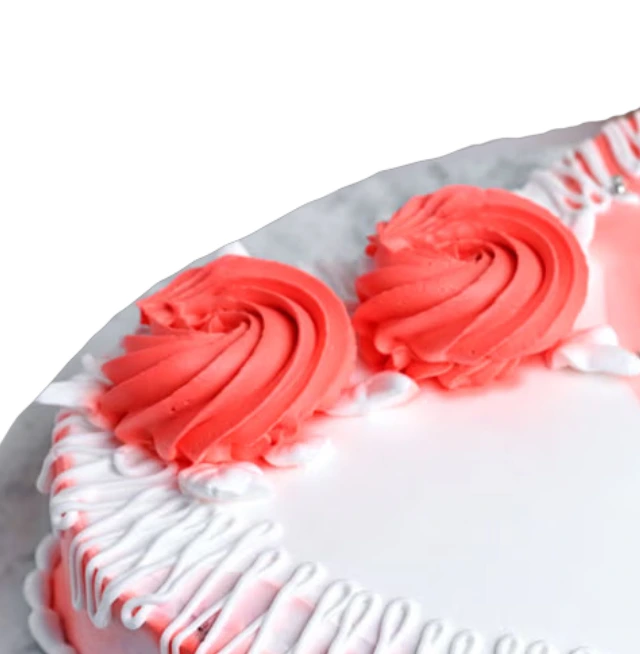Delicious Strawberry Vanilla Heart Shape Cake