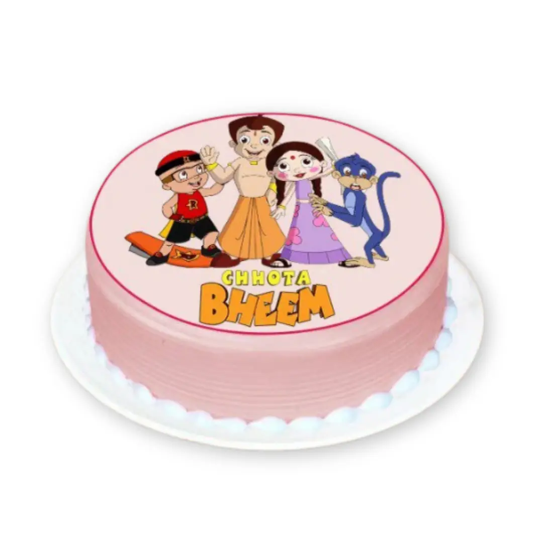 Yummy Chota Bheem Photo Cake